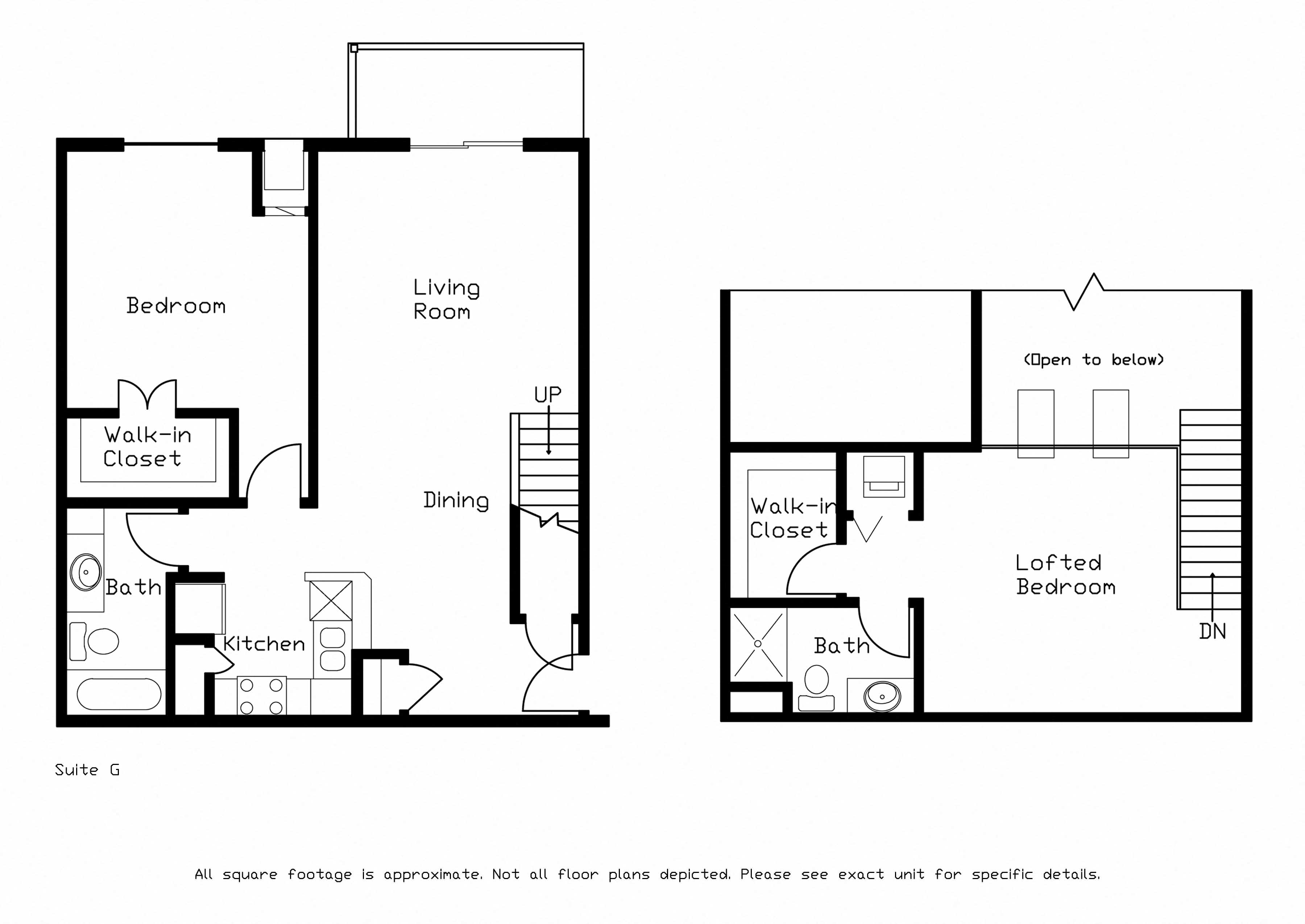 Floor plan for 2 beds, 2 baths, 1205 sqft